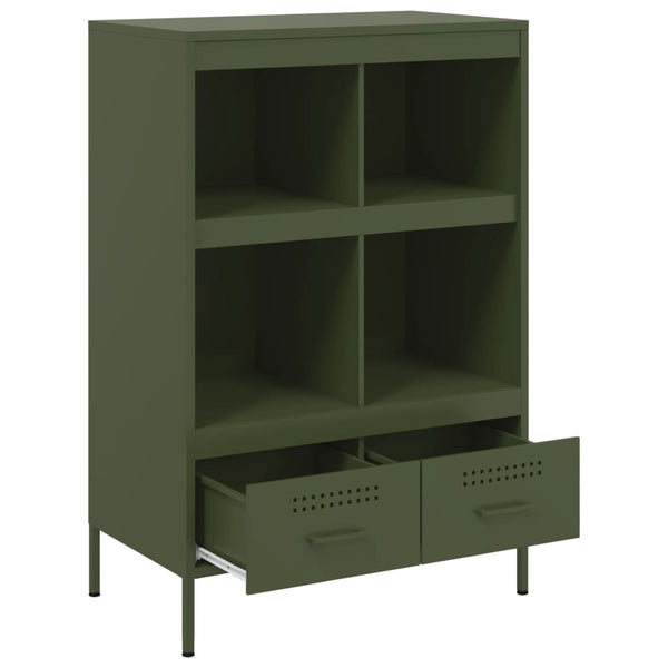 Olivgrüner Schrank Guta 68x39x101,5cm (kaltgewalzter Stahl)