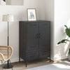 Schwarzer Schrank Iusni 68x39x101,5cm (kaltgewalzter Stahl)
