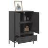 Schwarzer Schrank Iusni 68x39x101,5cm (kaltgewalzter Stahl)