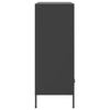 Schwarzer Schrank Iusni 68x39x101,5cm (kaltgewalzter Stahl)