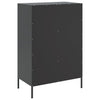 Schwarzer Schrank Iusni 68x39x101,5cm (kaltgewalzter Stahl)