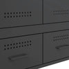Schwarzer Schrank Iusni 68x39x101,5cm (kaltgewalzter Stahl)