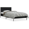 Schwarzes Bettgestell Edidia 90x200cm (Holz und Metall)