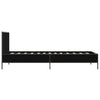 Schwarzes Bettgestell Edidia 90x200cm (Holz und Metall)