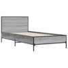 Graues Bettgestell Edidia 90x200cm (Holz und Metall)