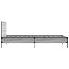 Graues Bettgestell Edidia 90x200cm (Holz und Metall)
