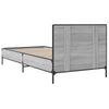 Graues Bettgestell Edidia 90x200cm (Holz und Metall)