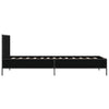 Schwarzes Bettgestell Edidia 100x200cm (Holz und Metall)