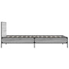 Graues Bettgestell Edidia 100x200cm (Holz und Metall)