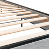 Graues Bettgestell Edidia 100x200cm (Holz und Metall)