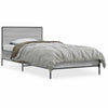 Bettgestell Edidia Grau 75x190cm (Holz und Metall)