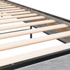 Bettgestell Edidia Grau 75x190cm (Holz und Metall)