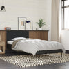Schwarzes Bettgestell Edidia 90x190cm (Holz und Metall)