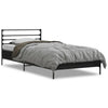 Schwarzes Bettgestell Evghenie 90x200cm (Holz und Metall)