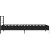 Schwarzes Bettgestell Evghenie 100x200cm (Holz und Metall)