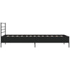 Schwarzes Bettgestell Evghenie 75x190cm (Holz und Metall)