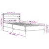 Schwarzes Bettgestell Evghenie 75x190cm (Holz und Metall)