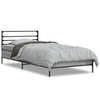 Graues Bettgestell Evghenie 75x190cm (Holz und Metall)