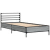 Graues Bettgestell Evghenie 75x190cm (Holz und Metall)