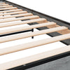 Graues Bettgestell Evghenie 75x190cm (Holz und Metall)