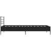 Schwarzes Bettgestell Evghenie 90x190cm (Holz und Metall)