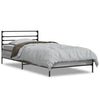 Graues Bettgestell Evghenie 90x190cm (Holz und Metall)