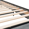 Graues Bettgestell Evghenie 90x190cm (Holz und Metall)