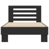 Schwarzer Bettrahmen Narcisa 75x190cm (Holz und Metall)