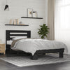 Schwarzer Bettrahmen Narcisa 75x190cm (Holz und Metall)