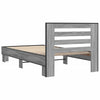 Graues Bettgestell Narcisa 75x190cm (Holz und Metall)