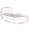 Bettrahmen Rauch-Eiche Alfo 100x200cm (Holz und Metall)