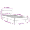 Schwarzer Bettrahmen Alfo 90x200cm (Holz und Metall)