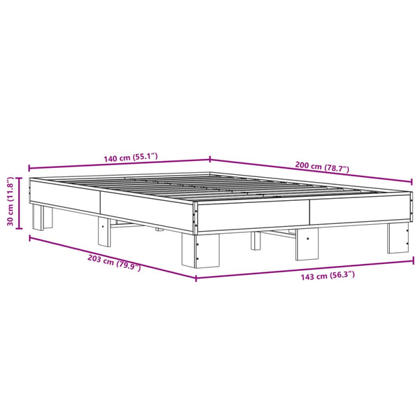 Schwarzer Lattenrost Ladislau 140x200cm (Holz und Metall)