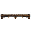 Bettgestell Rauchereiche Ladislau 140x200cm (Holz und Metall)