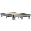 Graues Bettgestell Ladislau 140x200cm (Holz und Metall)
