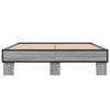 Graues Bettgestell Ladislau 140x200cm (Holz und Metall)