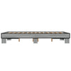 Graues Bettgestell Ladislau 140x200cm (Holz und Metall)