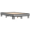 Graues Bettgestell Ladislau 140x200cm (Holz und Metall)