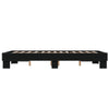Schwarzes Bettgestell Ladislau 120x200 cm (Holz und Metall)