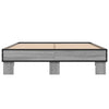 Graues Bettgestell Ladislau 120x200cm (Holz und Metall)