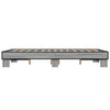 Graues Bettgestell Ladislau 120x200cm (Holz und Metall)