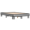 Graues Bettgestell Ladislau 120x200cm (Holz und Metall)