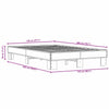 Graues Bettgestell Ladislau 120x200cm (Holz und Metall)