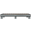 Bettrahmen Ladislau 100x200cm, Grau (Holz und Metall)