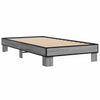Bettrahmen Ladislau 100x200cm, Grau (Holz und Metall)