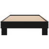 Schwarzes Bettgestell Ladislau 90x200cm (Holz und Metall)
