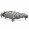 Graues Bettgestell Ladislau 90x200cm (Holz und Metall)