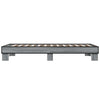Graues Bettgestell Ladislau 90x200cm (Holz und Metall)