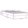 Graues Bettgestell Ladislau 90x200cm (Holz und Metall)