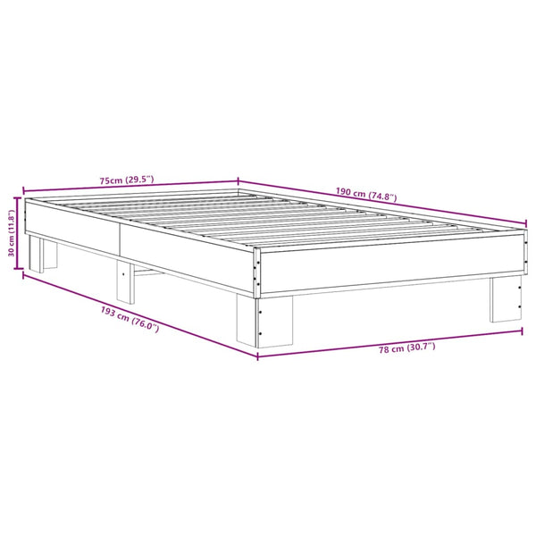 Bettgestell Savutammi Ladislau 75x190cm (Holz und Metall)